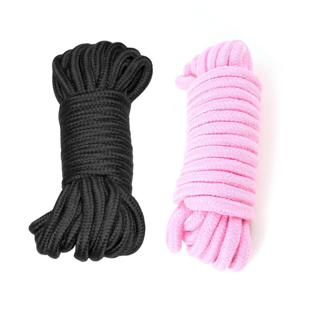 Shibari Soft Bondage Rope 2pk - Black & Pink Entrenue