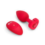B-Vibe Vibrating Heart Plug Medium/Large - Scarlet Ruby Entrenue