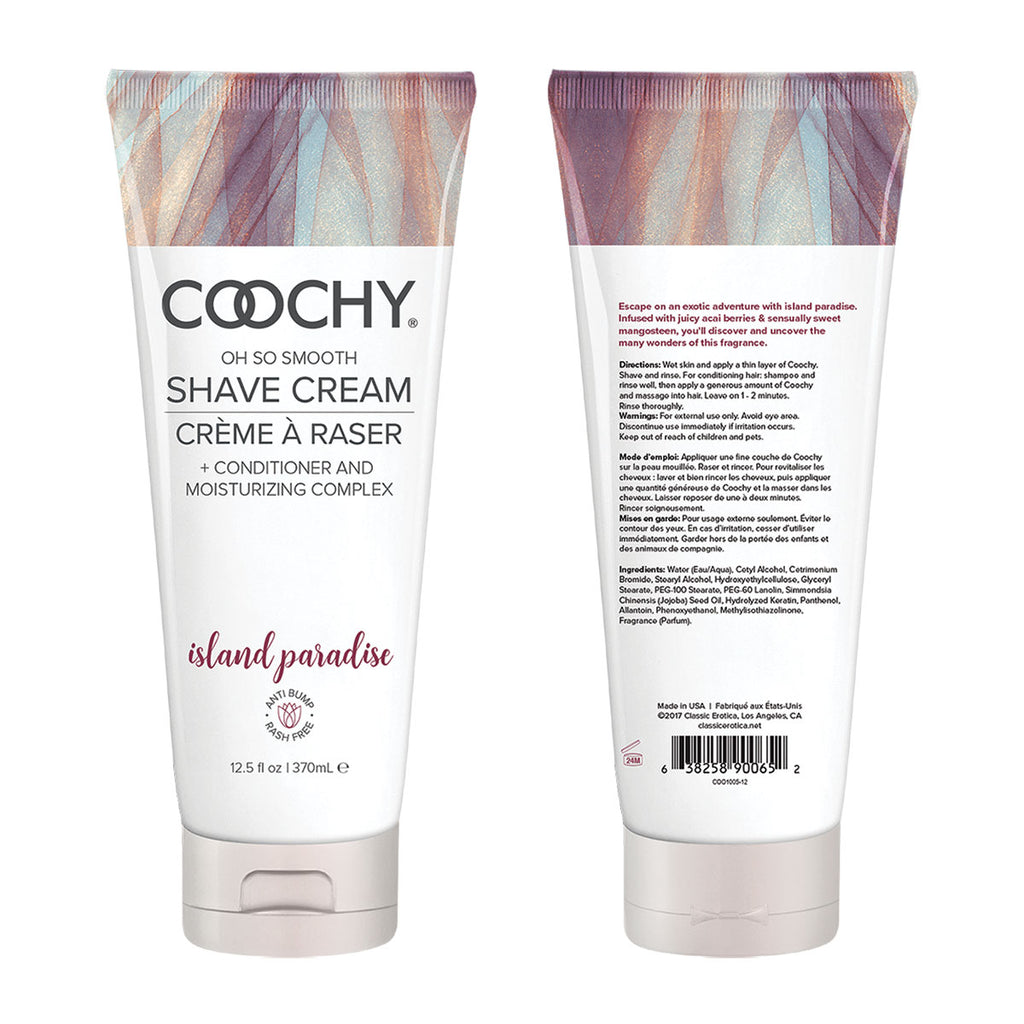Coochy Shave Cream 12.5oz - Island Paradise My Girlfriends Secrets