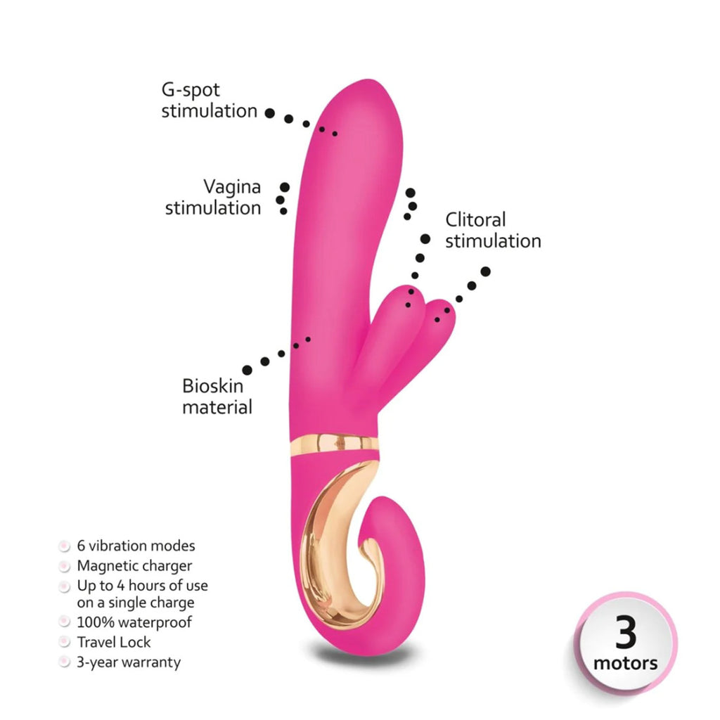 Gvibe Grabbit MINI - Dolce Violet Rabbit Vibrator 3 Motors 6 Modes My Girlfriends Secrets