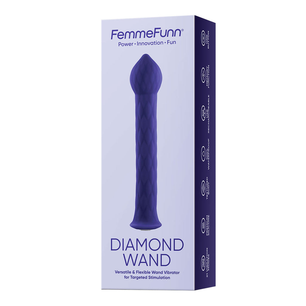 Femme Funn Diamond Wand - Dark Purple G Spot Vibrator My Girlfriends Secrets