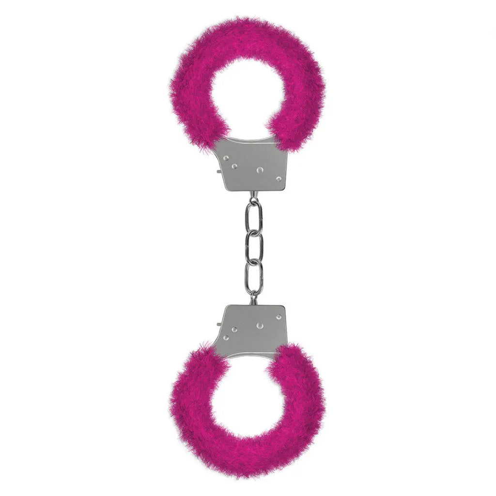 Ouch Beginner's Handcuffs Furry - Pink Entrneue